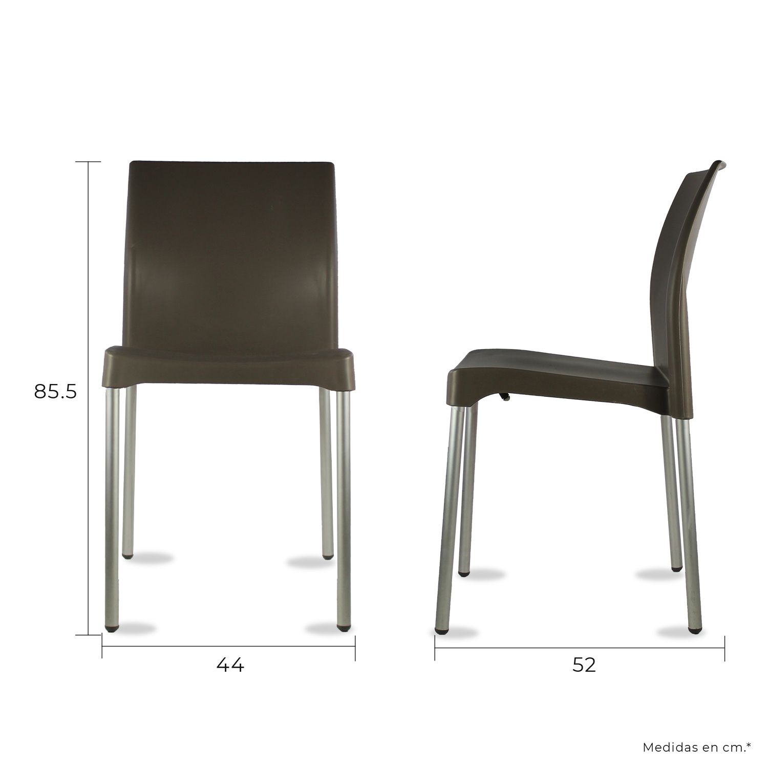 Foto 5 | Paquete 4 Sillas Mundo In Vivanti Comedor Y Jardin Gris