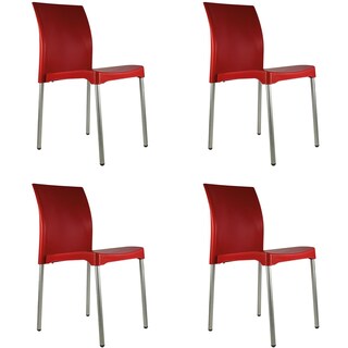 Foto 1 | Paquete 4 Sillas Mundo In Vivanti Comedor Y Jardin Rojo