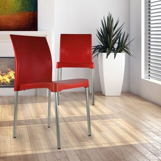 Foto 8 | Paquete 4 Sillas Mundo In Vivanti Comedor Y Jardin Rojo