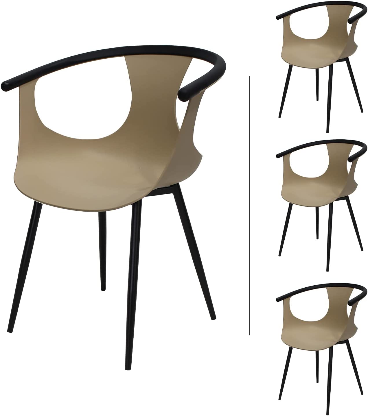 Foto 1 | Paquete 4 Sillas Mundo In Catanzaro Comedor Y Jardin Beige