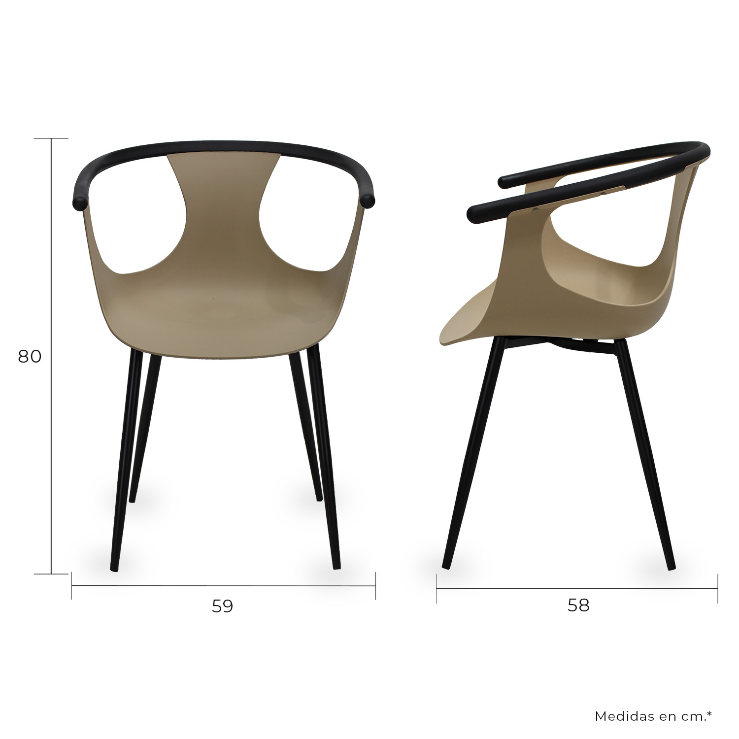 Foto 6 pulgar | Paquete 4 Sillas Mundo In Catanzaro Comedor Y Jardin Beige