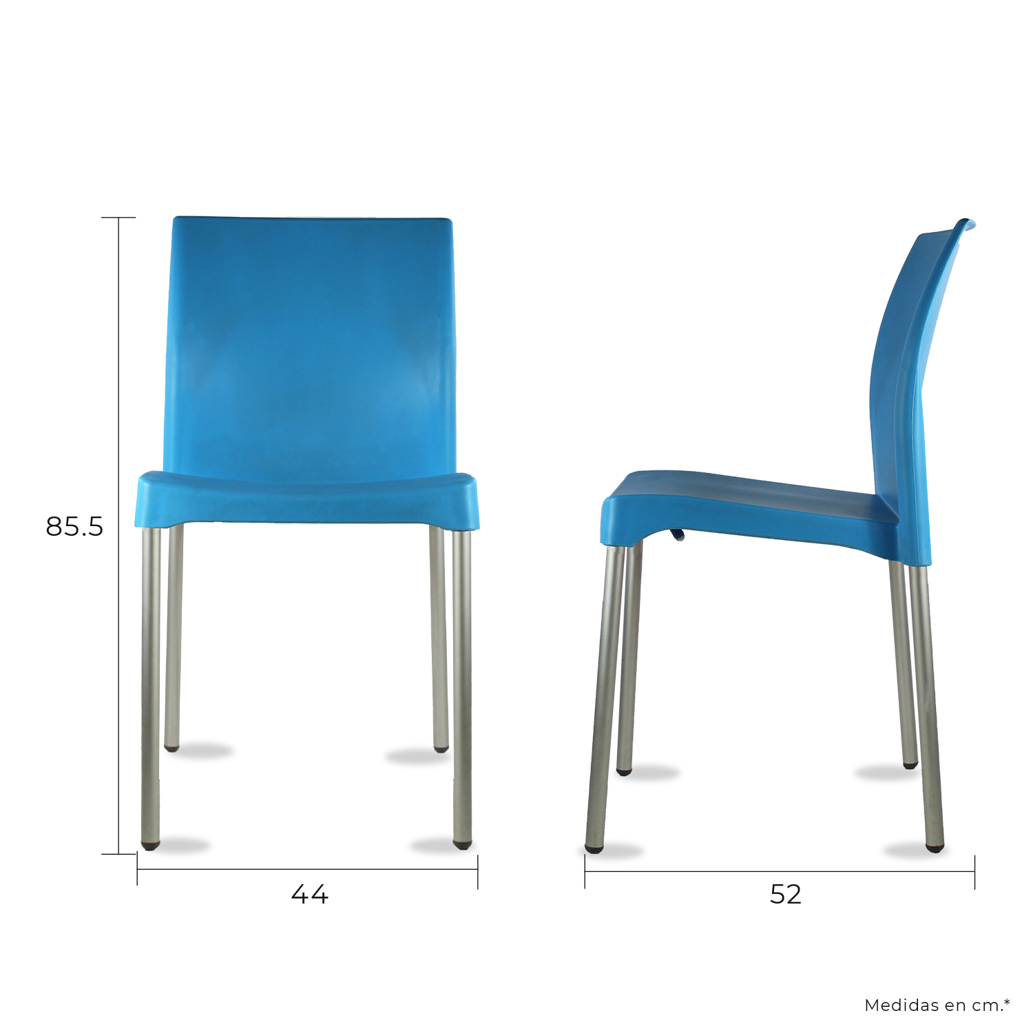 Foto 5 | Paquete 4 Sillas Mundo In Vivanti Comedor Y Jardin Azul