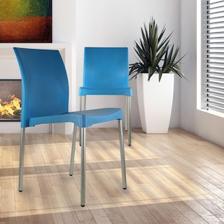Foto 8 | Paquete 4 Sillas Mundo In Vivanti Comedor Y Jardin Azul