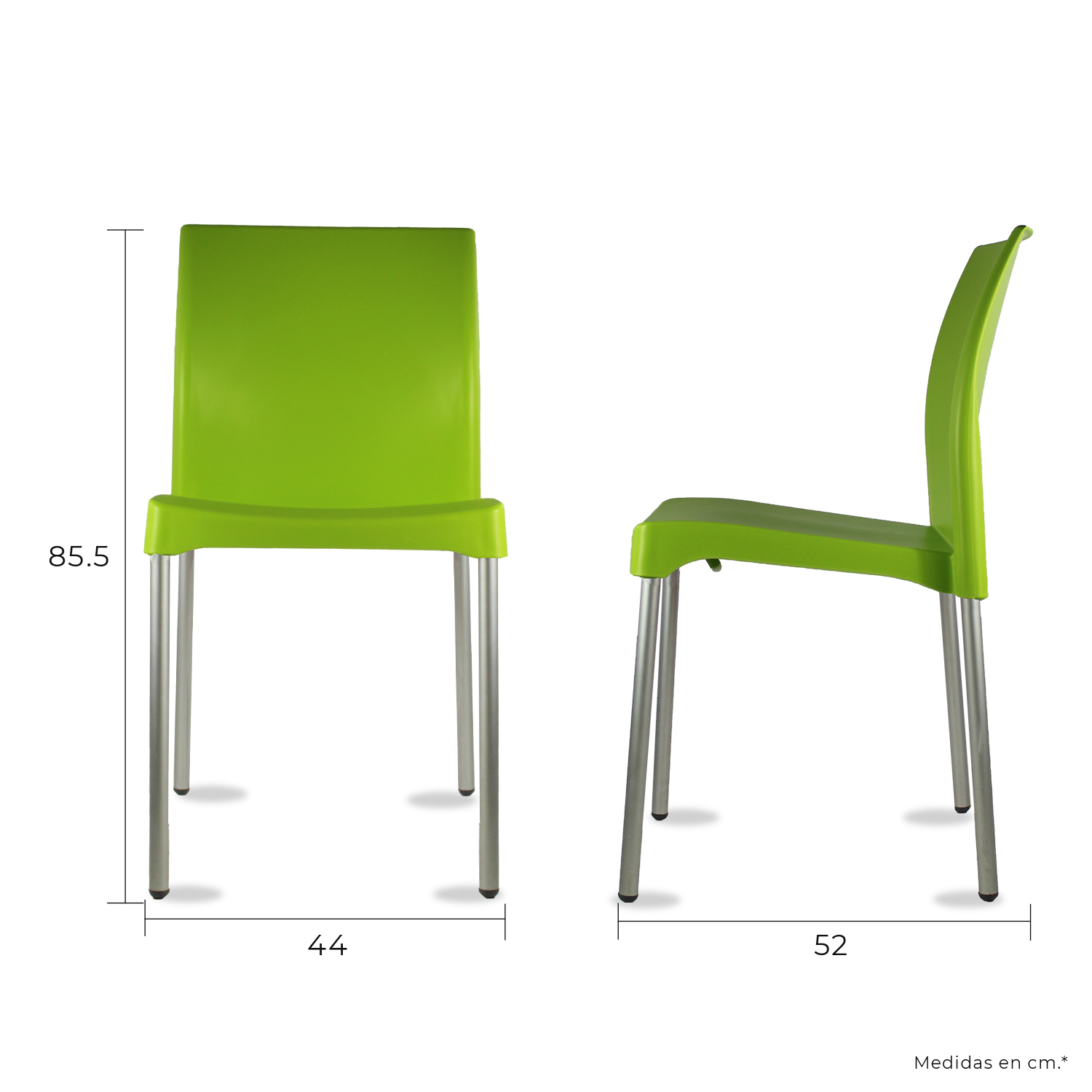 Foto 5 | Paquete 4 Sillas Mundo In Vivanti Comedor Y Jardin Verde