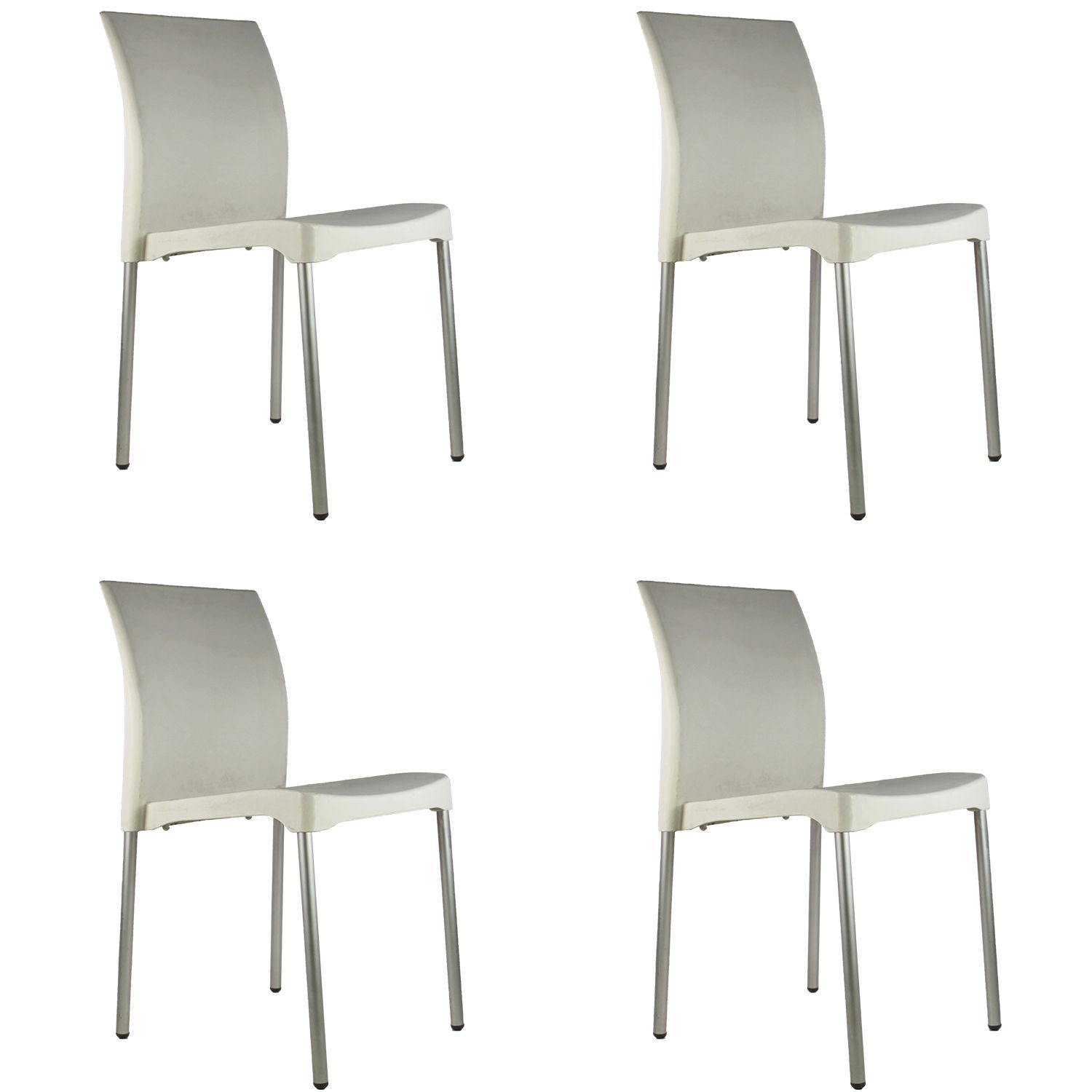 Foto 1 | Paquete 4 Sillas Mundo In Vivanti Comedor Y Jardin Blanco