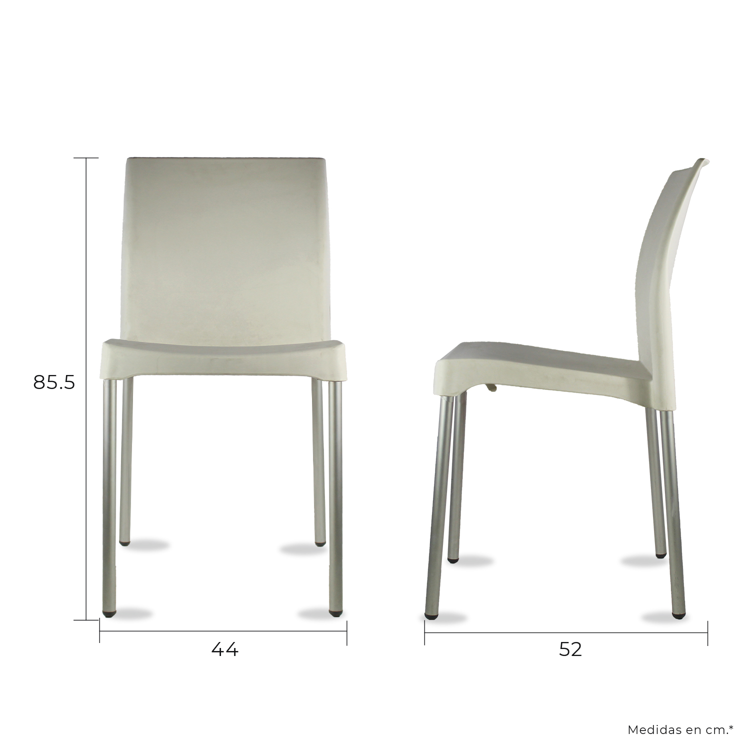 Foto 5 | Paquete 4 Sillas Mundo In Vivanti Comedor Y Jardin Blanco