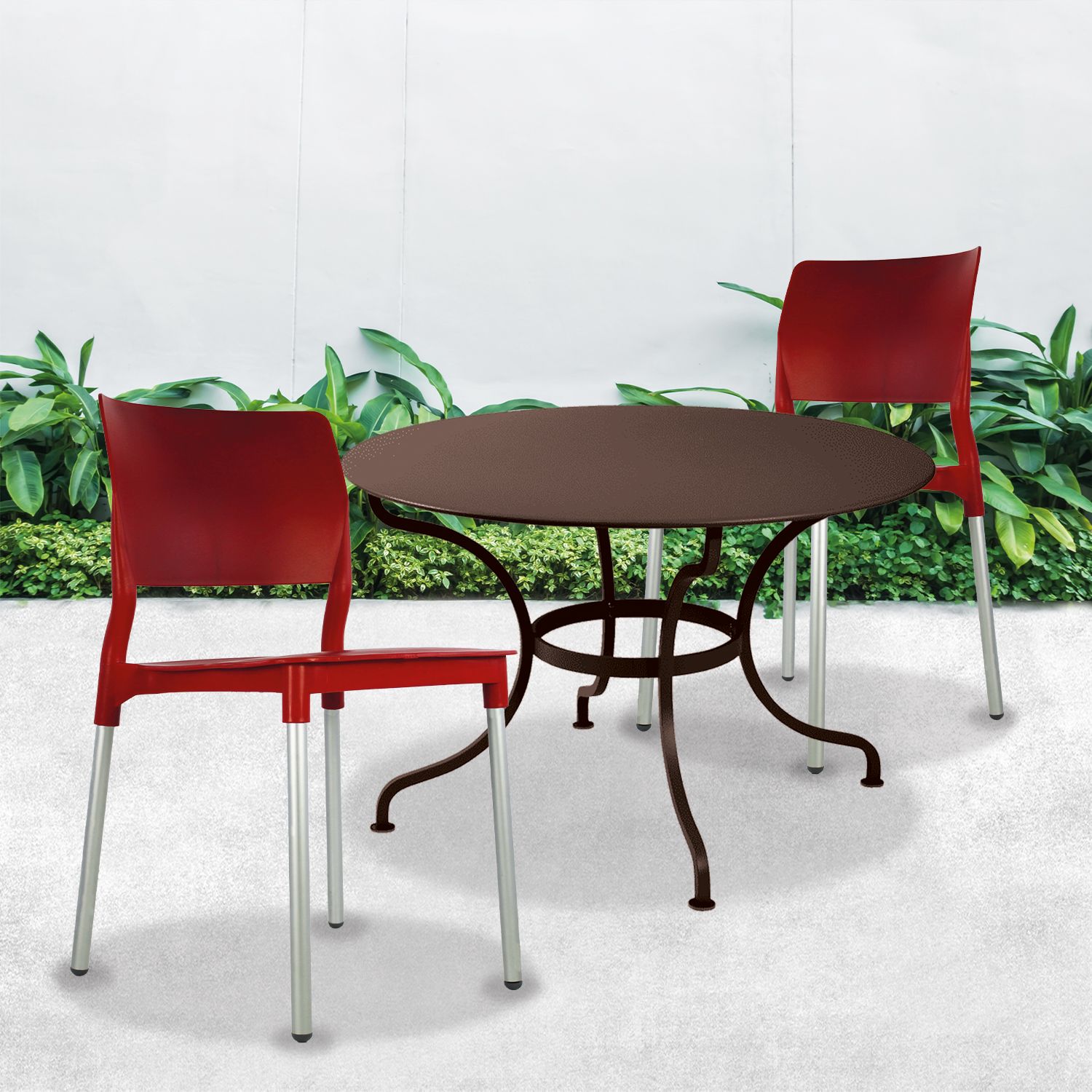 Foto 7 | Paquete 4 Sillas Mundo In Alesia Comedor Y Jardin Rojo