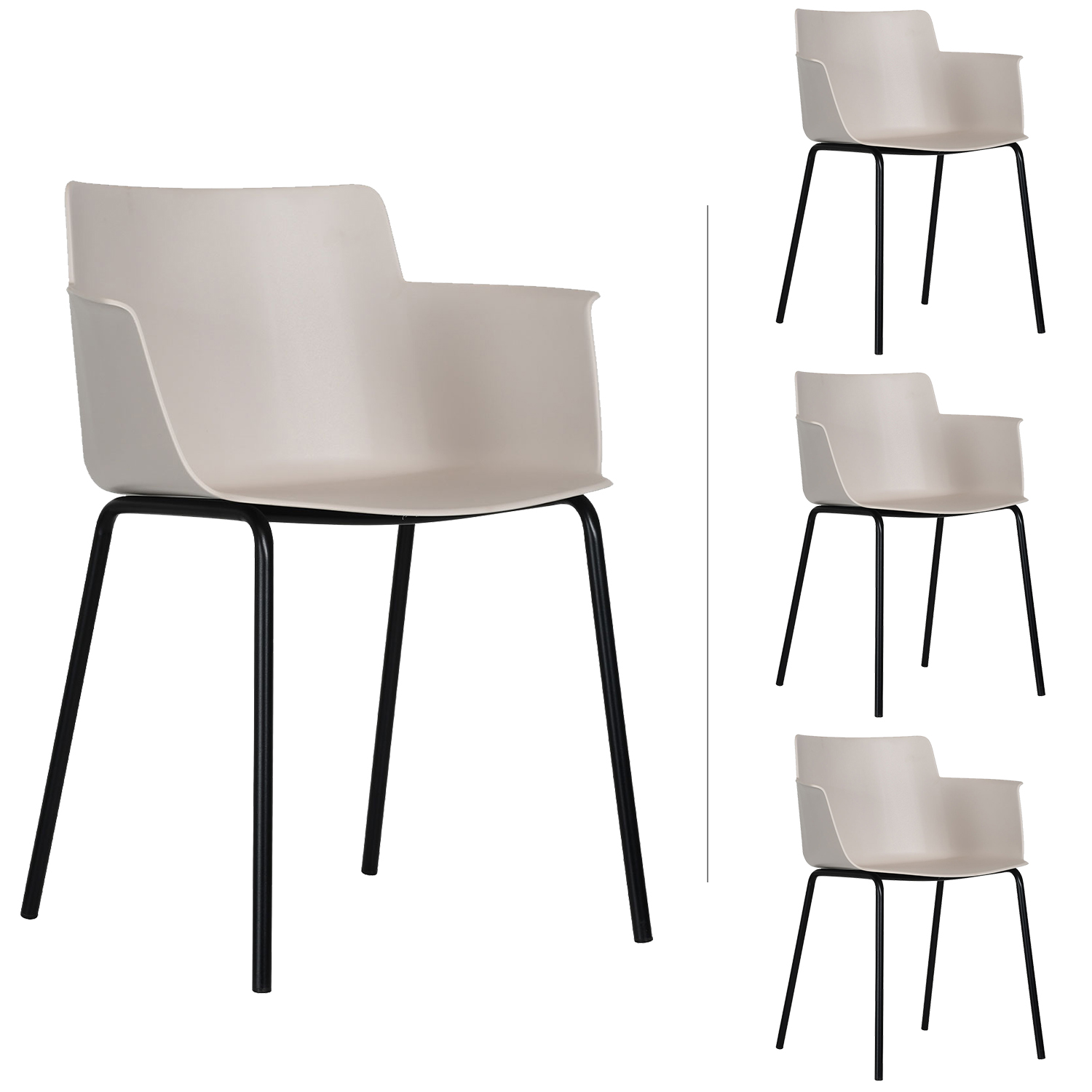 Paquete 4 Sillas Mundo In Potenza Comedor Y Jardin Beige