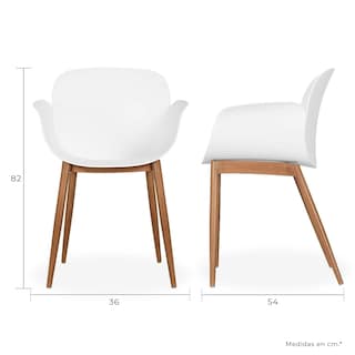 Foto 5 | Paquete 4 Sillas Mundo In Mantova Comedor Y Jardin Crema
