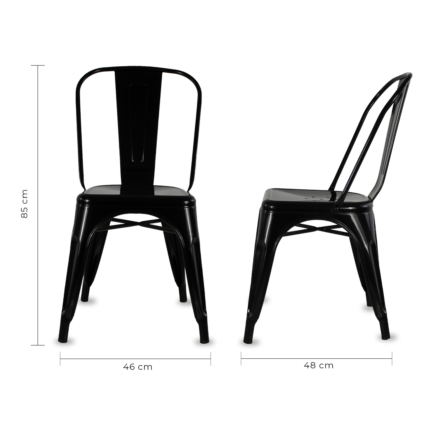 Foto 5 | Sillas Mundo In Gante color Negro 4 Piezas