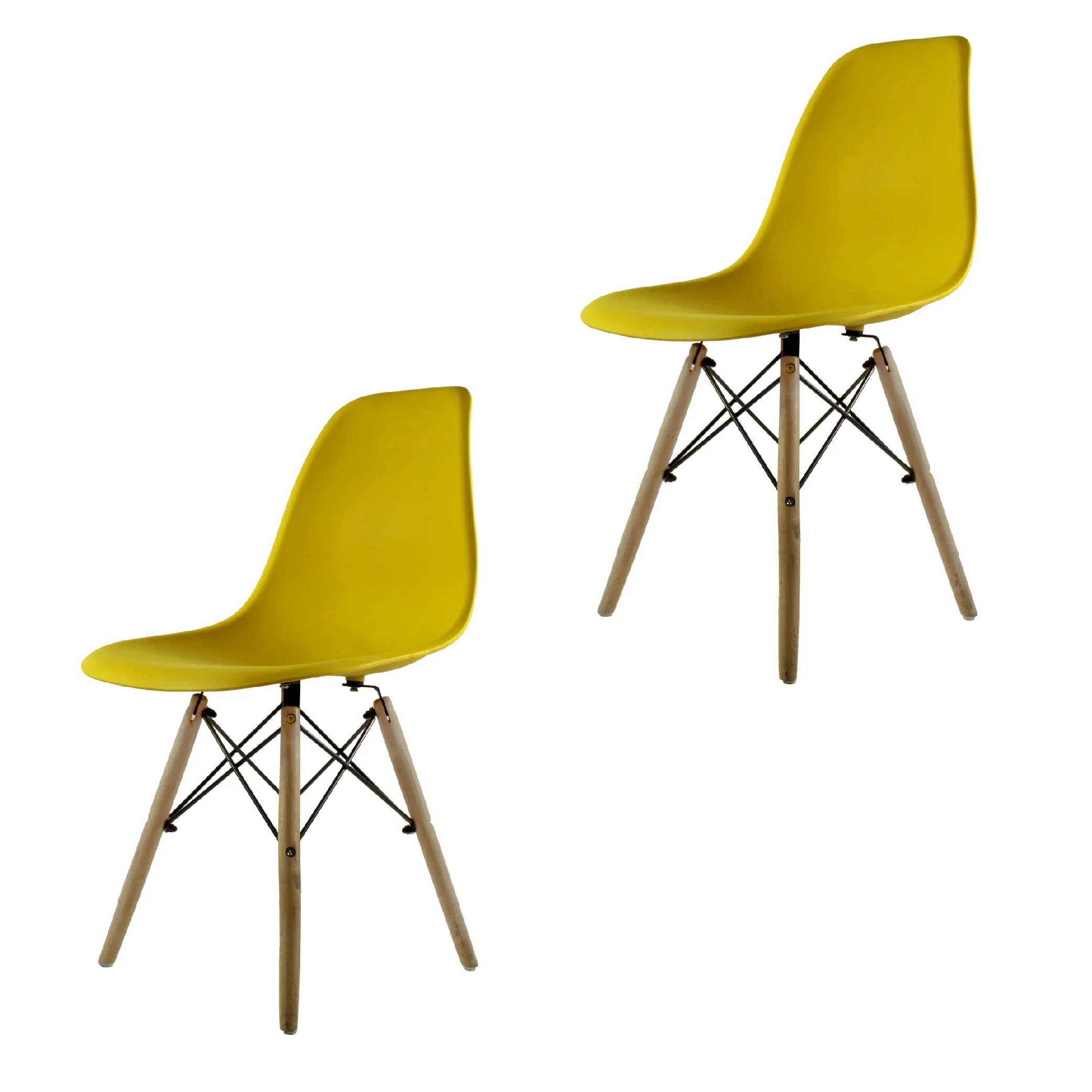 Sillas Mundo In Oslo color Amarillo 2 Piezas