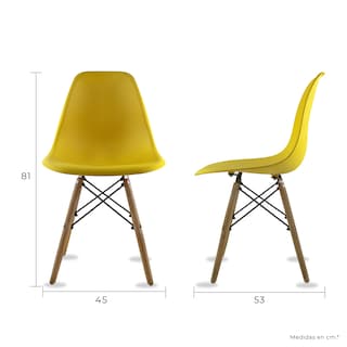 Foto 5 | Sillas Mundo In Oslo color Amarillo 2 Piezas