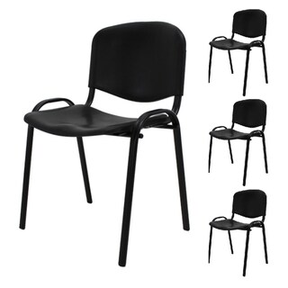 Foto 1 | Set de Sillas de Plástico Mundo In Nova color Negro 4 Piezas
