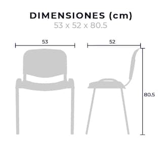 Foto 4 | Set de Sillas de Plástico Mundo In Nova color Negro 4 Piezas