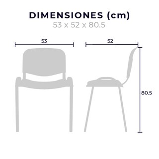 Foto 5 | Set de Sillas de Plástico Mundo In Nova color Negro 4 Piezas