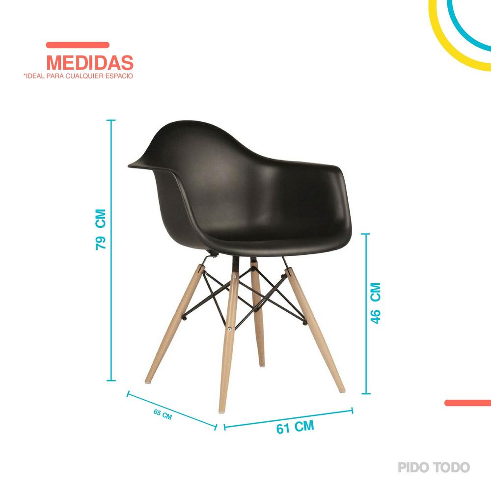 Foto 3 pulgar | Silla para Comedor Elly Decor color Negro