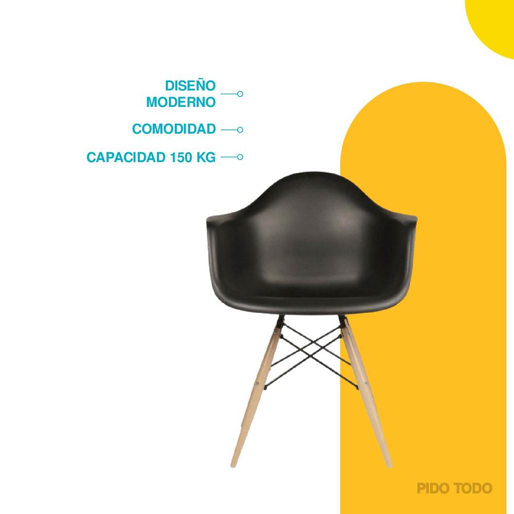Foto 5 pulgar | Silla para Comedor Elly Decor color Negro