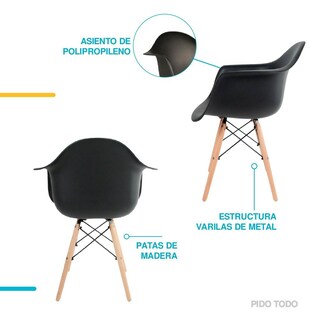 Foto 6 | Silla para Comedor Elly Decor color Negro