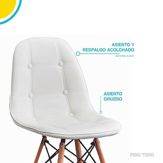 Foto 5 | Silla tipo Eames Pidotodo color Blanco