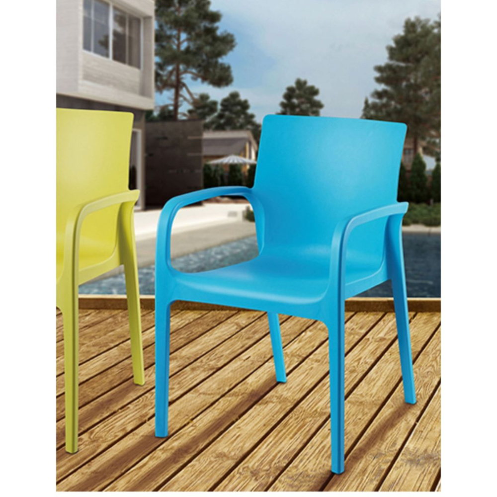 Foto 4 pulgar | Silla Moderna Lagoona 7050 color Azul Cómoda Alissa