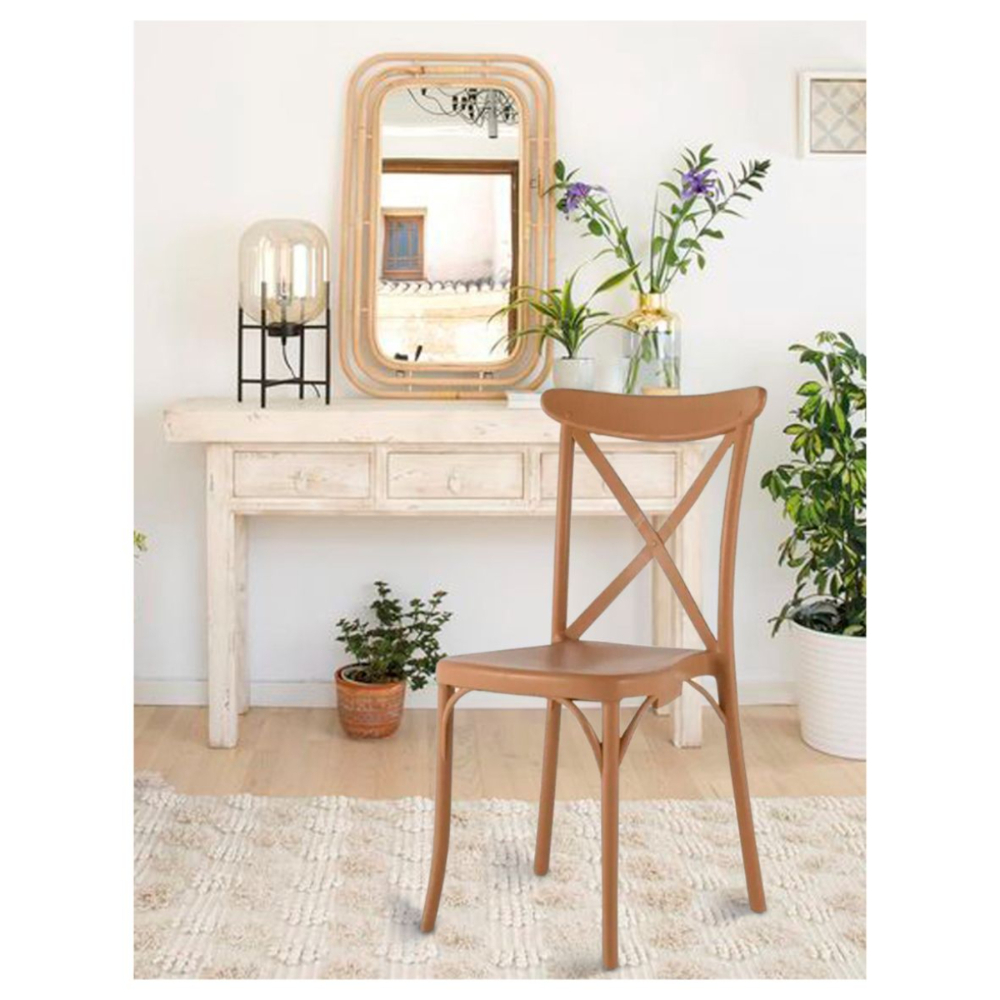 Foto 5 pulgar | Silla Lagoona 7061N4 color Marrón Moderna Resistente X-Chair