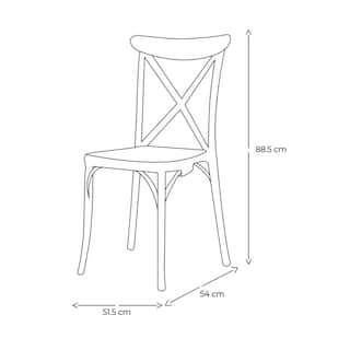 Foto 5 | Silla Lagoona 7061N4 color Marrón Moderna Resistente X-Chair