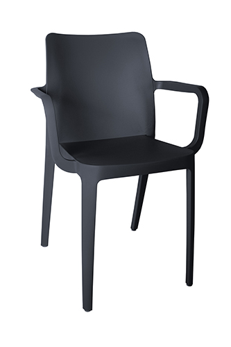 Silla Minimalista con Descansabrazos color Gris