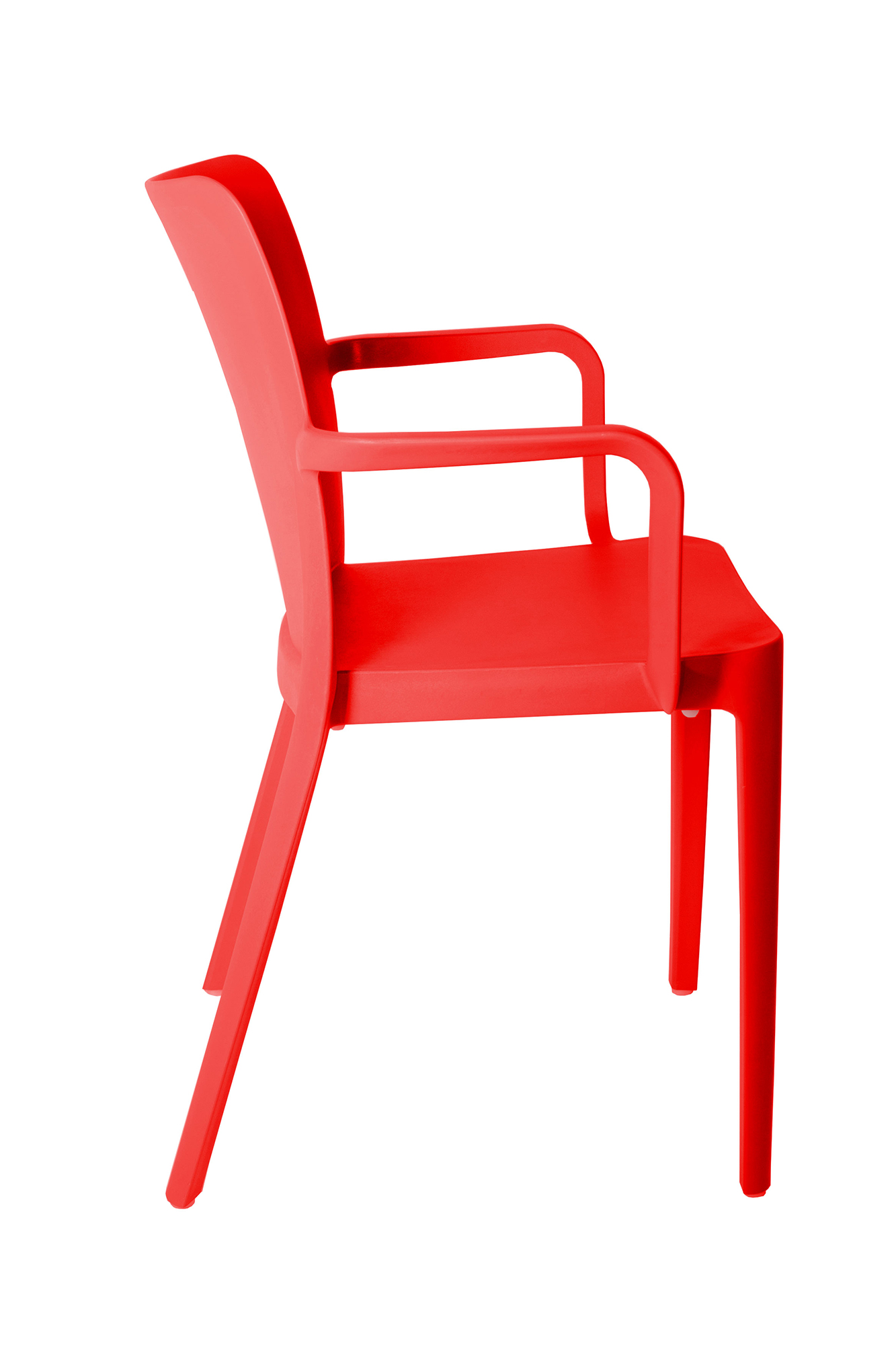 Foto 2 | Silla Minimalista con Descansabrazos color Roja