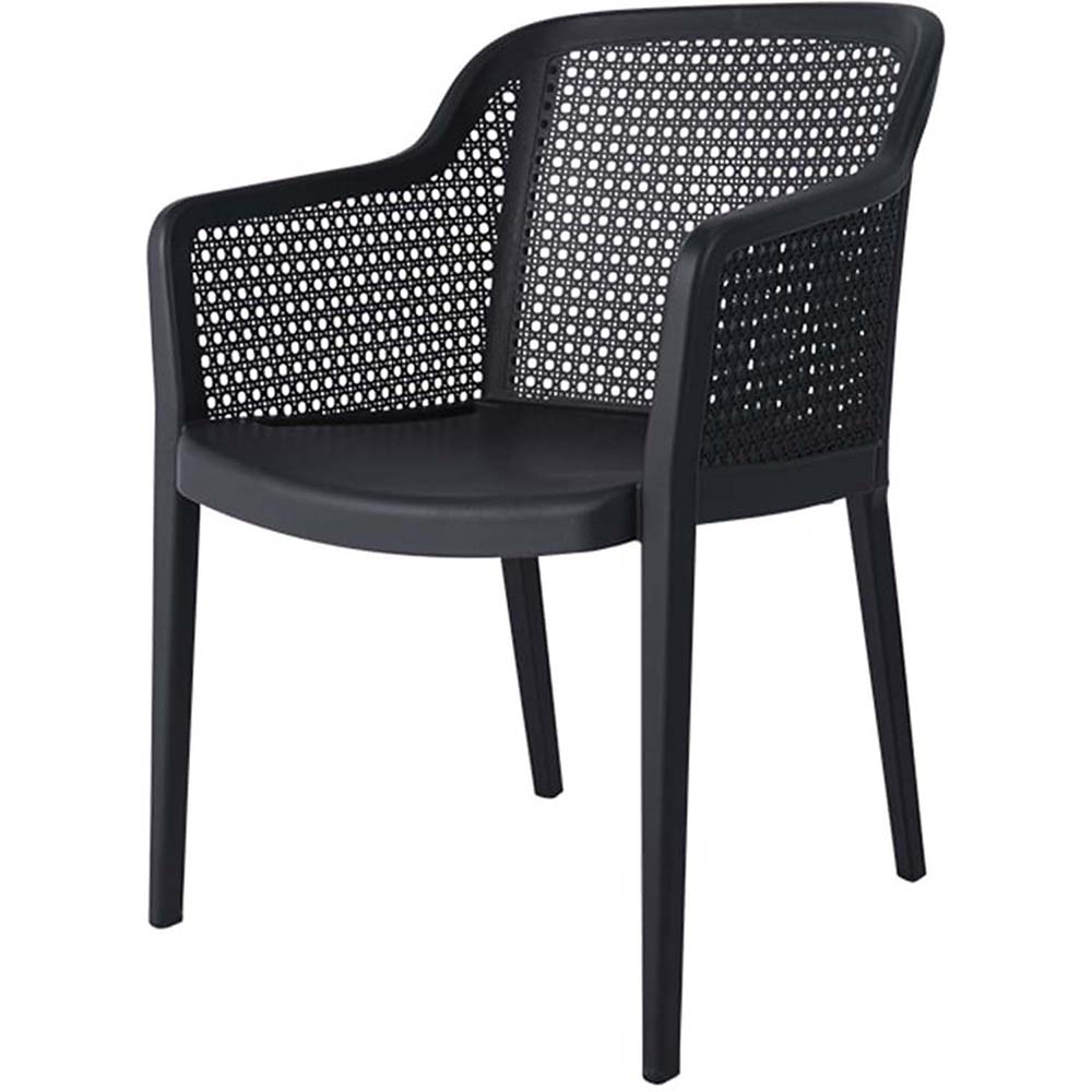 Silla Cómoda de Jardín Durable Color Negro