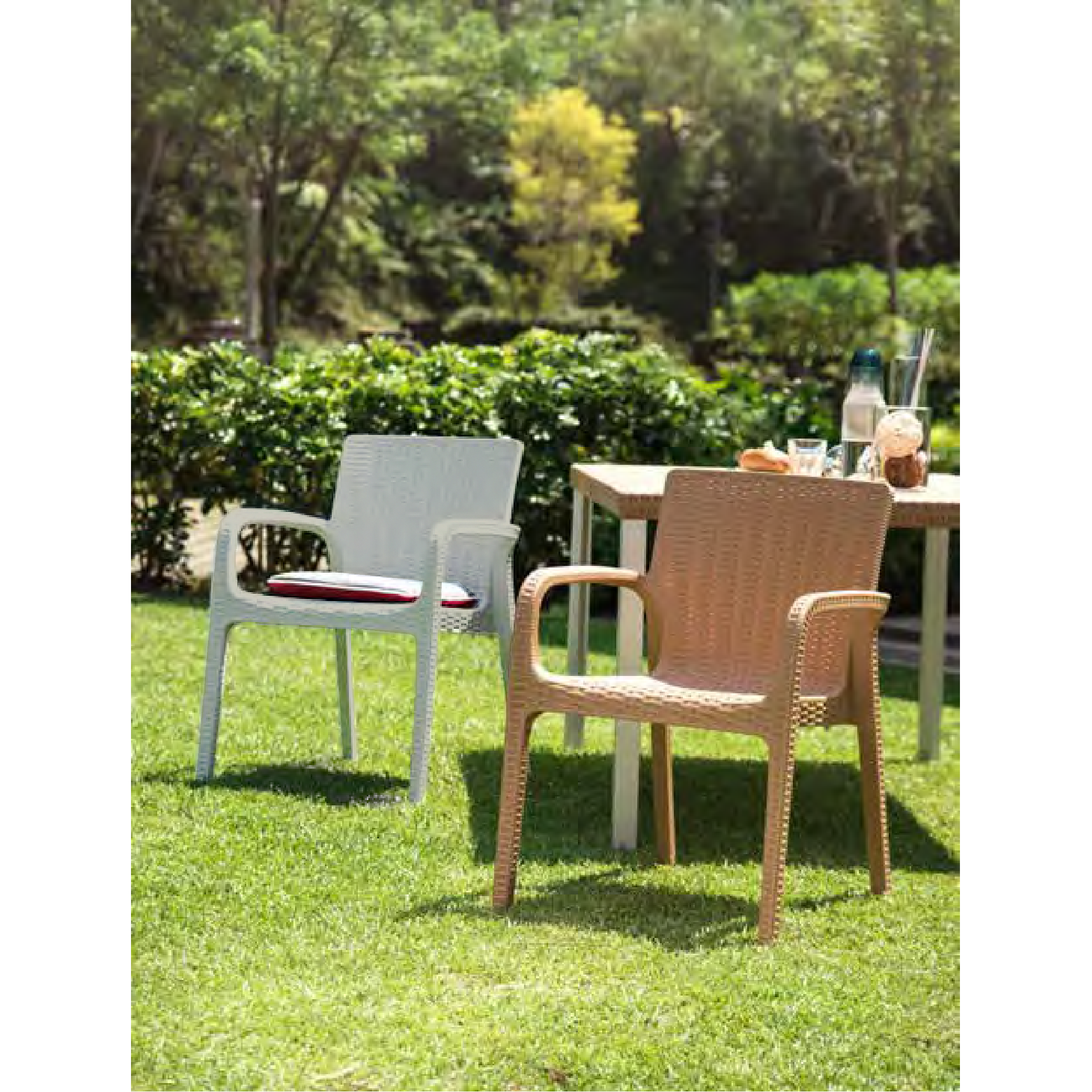 Foto 3 | Silla Lagoon Koppla Tipo Rattan de Comedor Terraza color Camello Polipropileno Durable