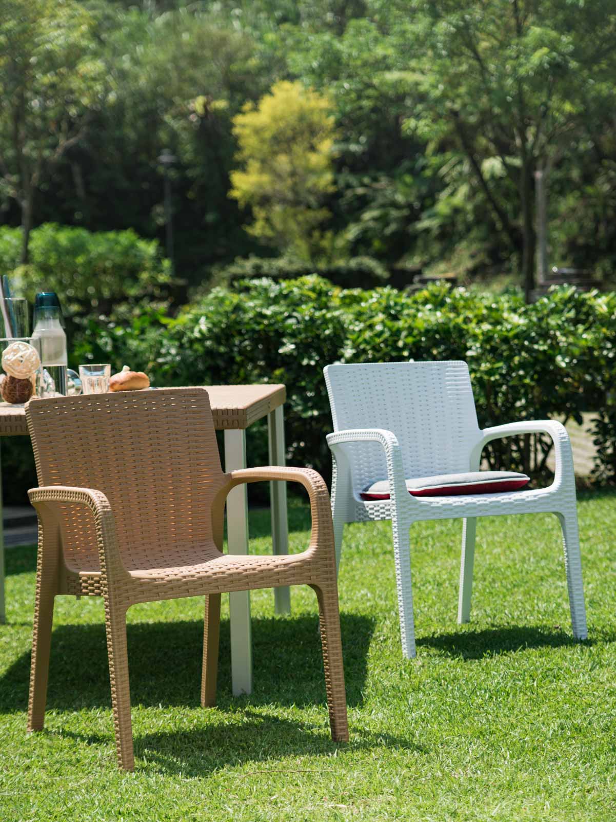 Foto 6 pulgar | Silla Lagoon Koppla Tipo Rattan de Comedor Terraza color Camello Polipropileno Durable