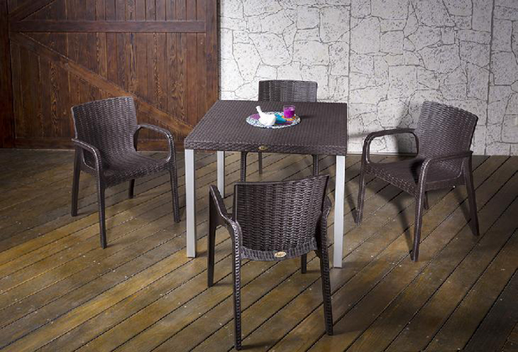 Foto 4 pulgar | Silla Koppla Tipo Rattan de Comedor Terraza Café Polipropileno Durable
