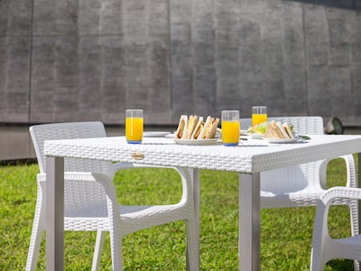 Foto 3 | Silla Lagoon Koppla Tipo Rattan de Comedor Terraza Blanca Polipropileno Durable