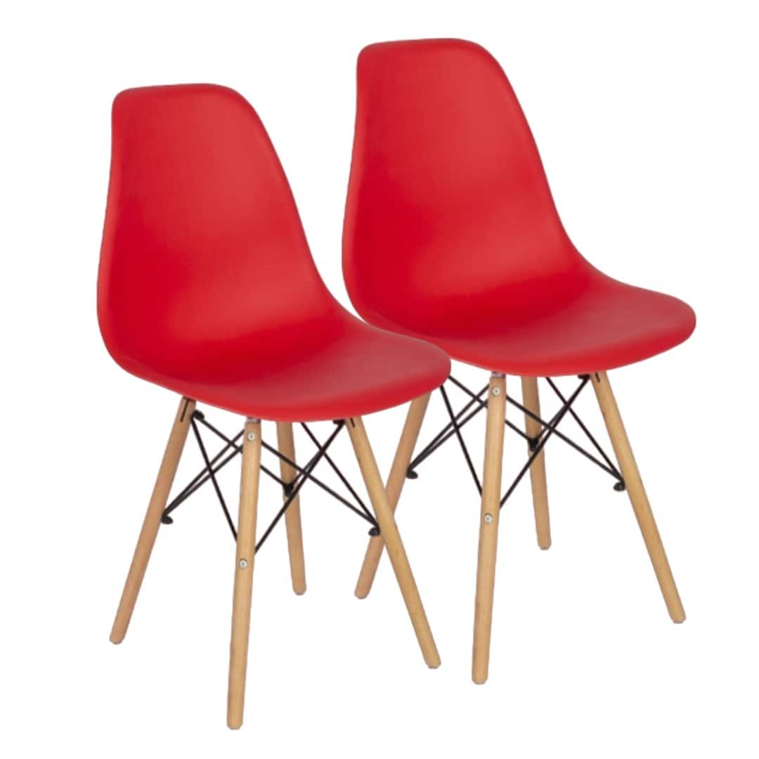 Sillas Eames Roja 2pz Inmatmex $1,089