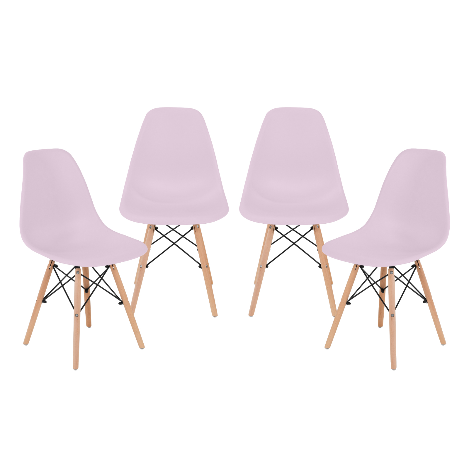 Foto 1 | Sillas para Comedor Onof color Rosa 4 Piezas