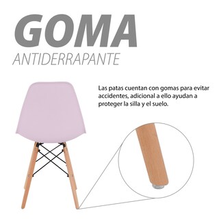 Foto 5 | Sillas para Comedor Onof color Rosa 4 Piezas