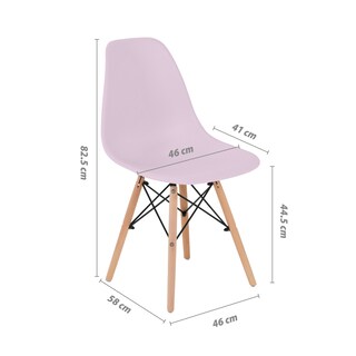 Foto 6 | Sillas para Comedor Onof color Rosa 4 Piezas
