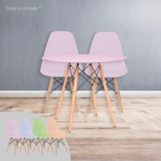 Foto 7 | Sillas para Comedor Onof color Rosa 4 Piezas