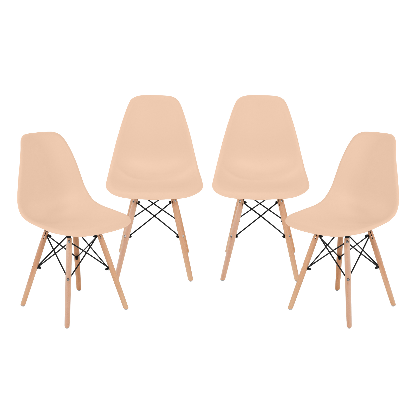 Foto 2 pulgar | Sillas para Comedor Onof color Beige 4 Piezas