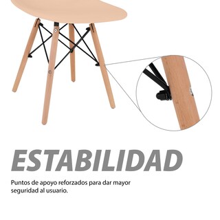 Foto 2 | Sillas para Comedor Onof color Beige 4 Piezas