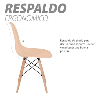 Foto 3 | Sillas para Comedor Onof color Beige 4 Piezas