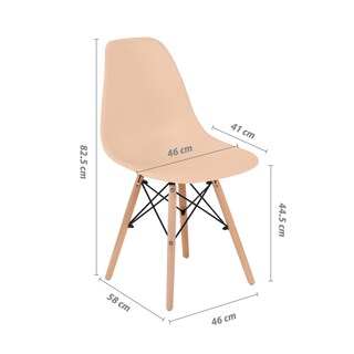 Foto 6 | Sillas para Comedor Onof color Beige 4 Piezas