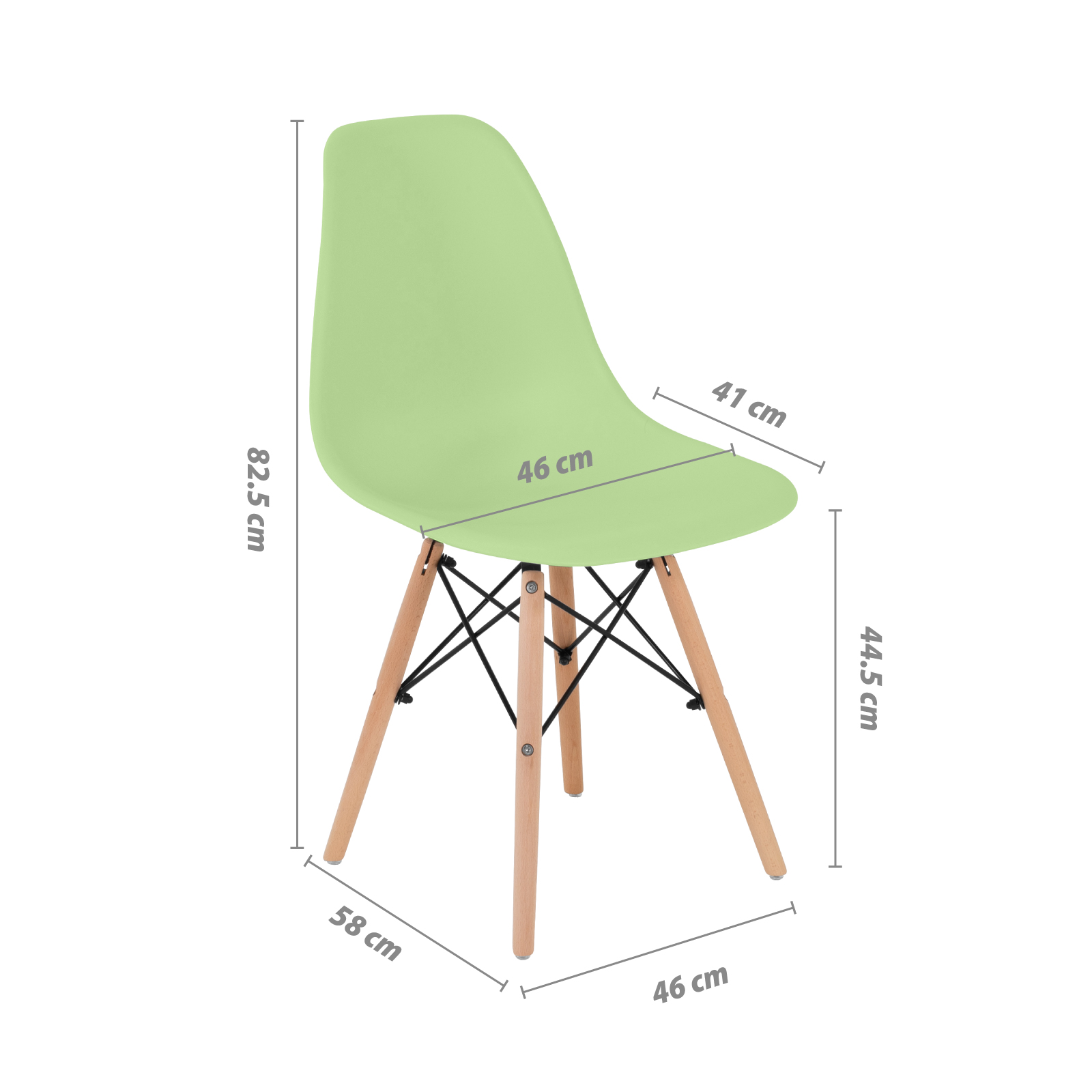Foto 4 pulgar | Sillas para Comedor Onof color Verde 4 Piezas