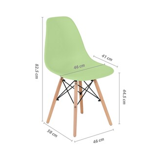 Foto 3 | Sillas para Comedor Onof color Verde 4 Piezas