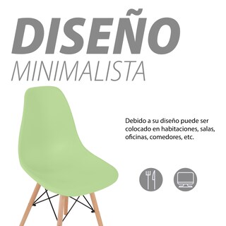 Foto 5 | Sillas para Comedor Onof color Verde 4 Piezas
