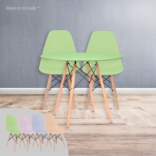 Foto 7 | Sillas para Comedor Onof color Verde 4 Piezas