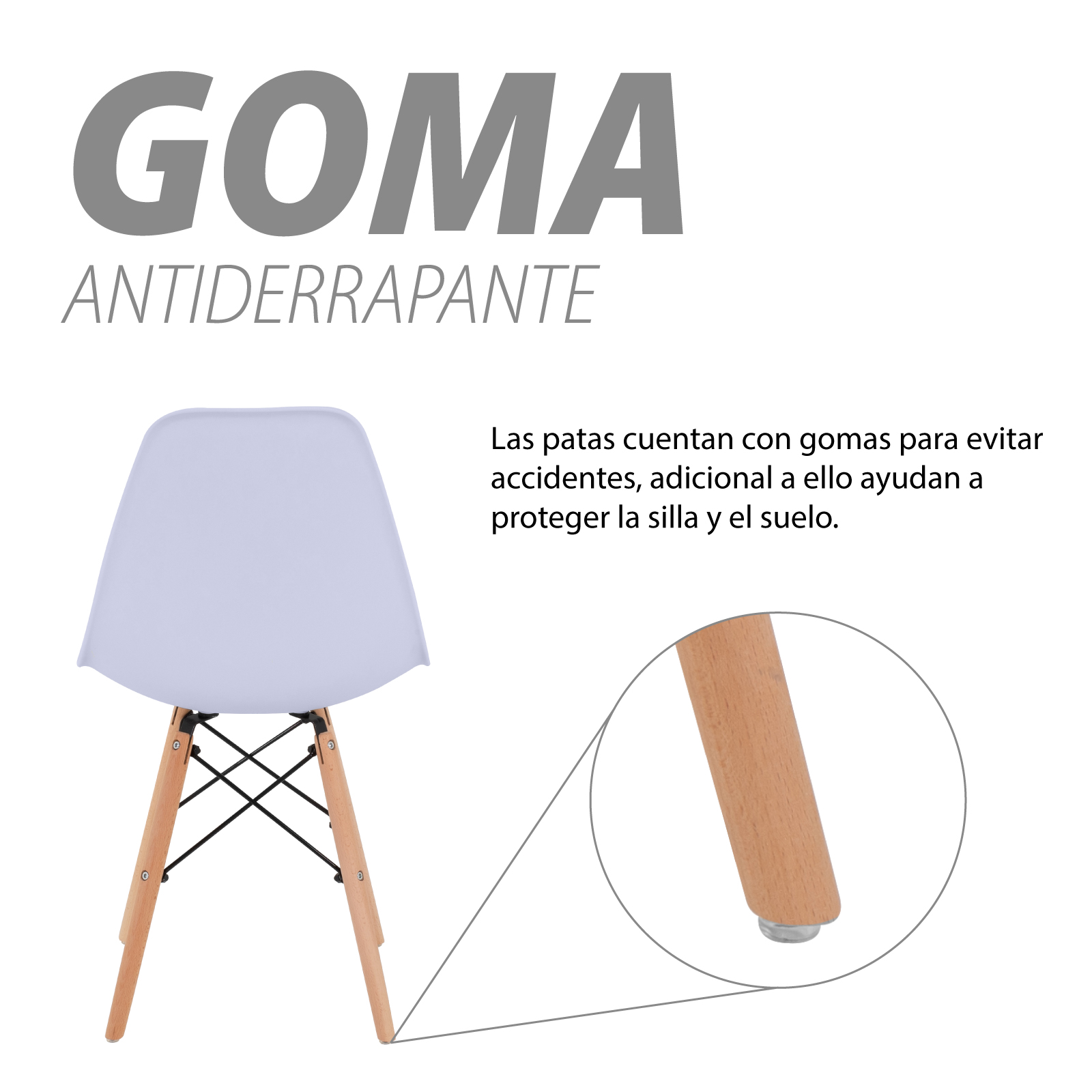 Foto 5 | Sillas para Comedor Onof color Azul 4 Piezas