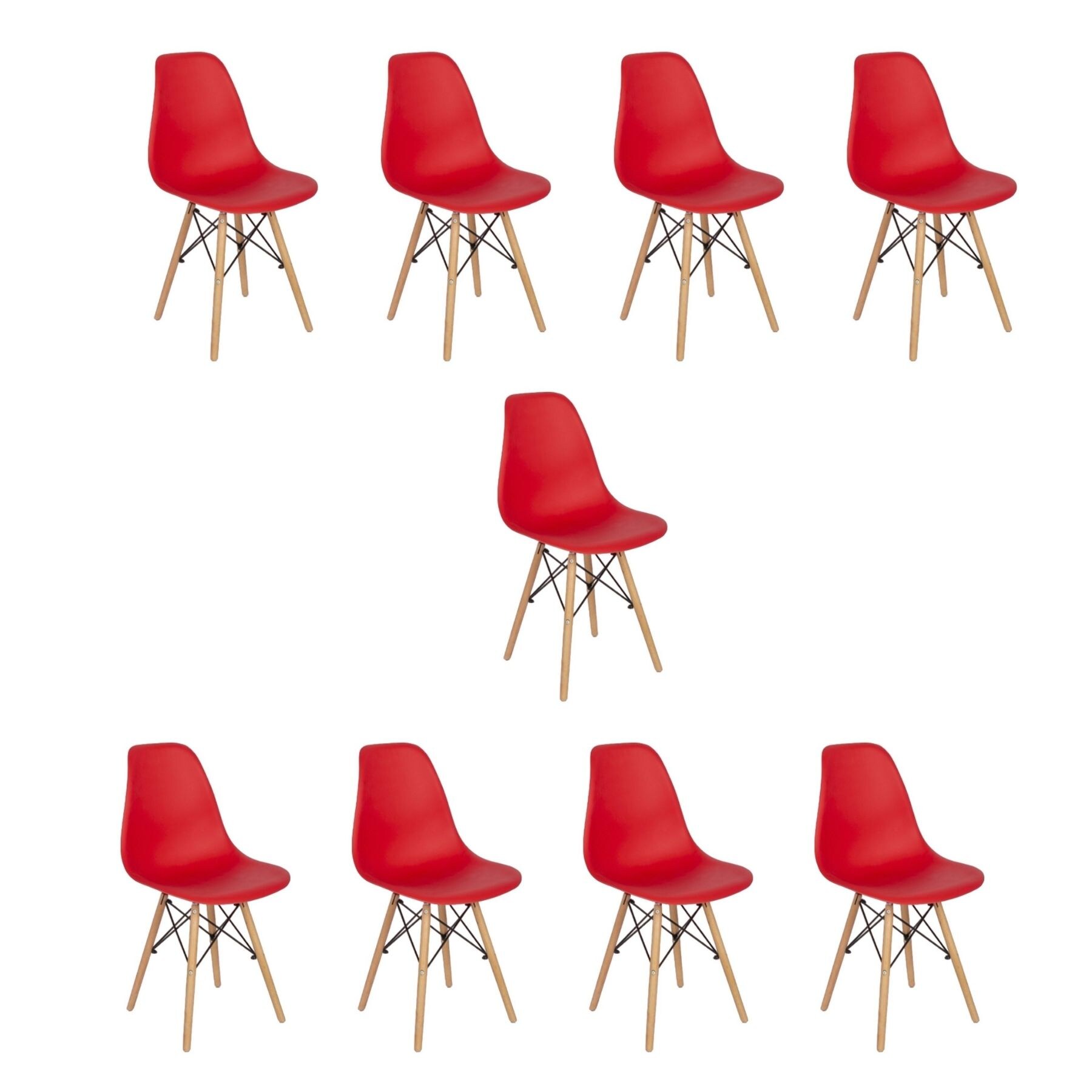 Silla Inmatmex color Rojo 9 Piezas $4,900