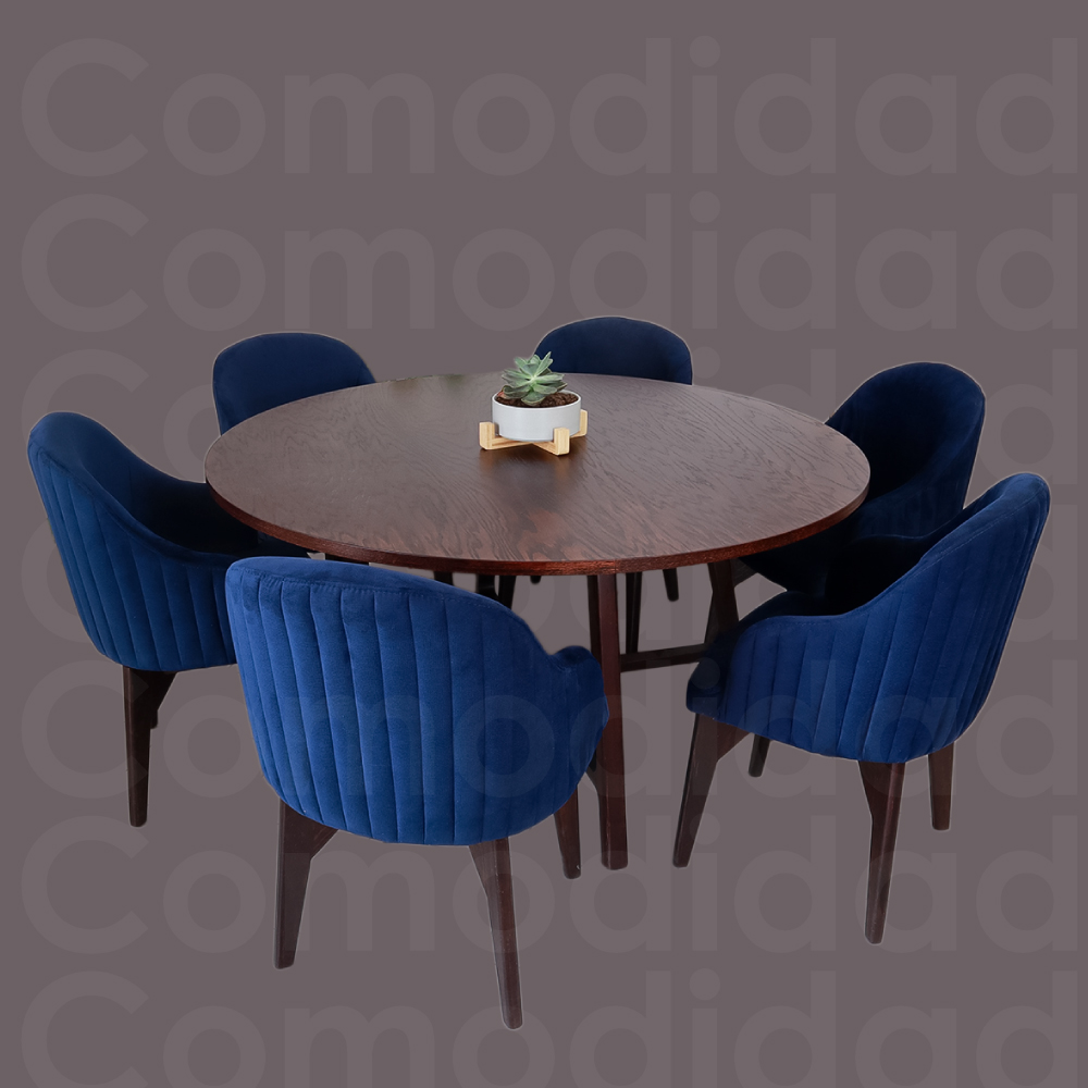 Foto 6 pulgar | Silla De Gamuza Ilios Innova London Plus Color Azul Marino