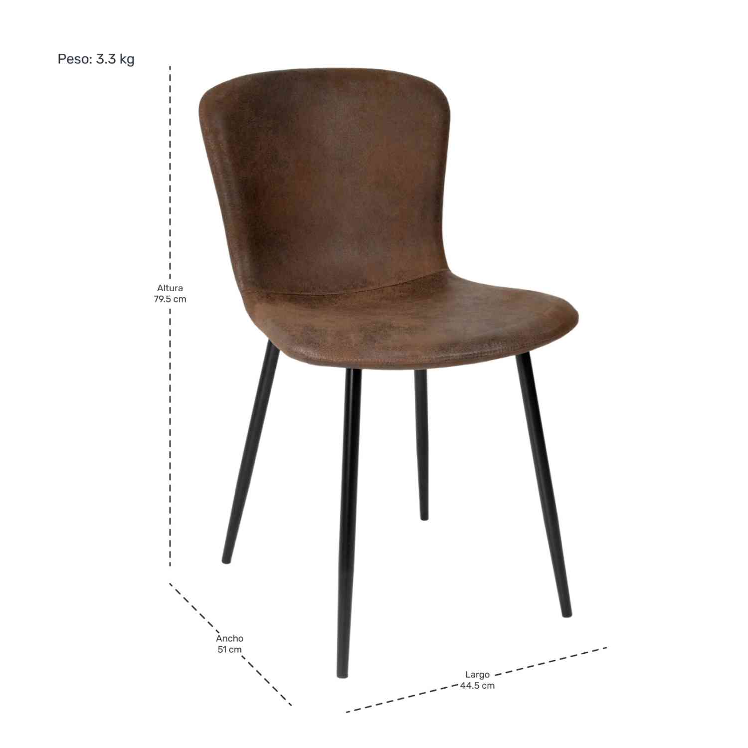 Foto 7 | Set Juego 4 Sillas Comedor Rack & Pack Cafés